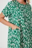 Nectar Smock Dress In Green And White Cotton Blend sold by St Frock