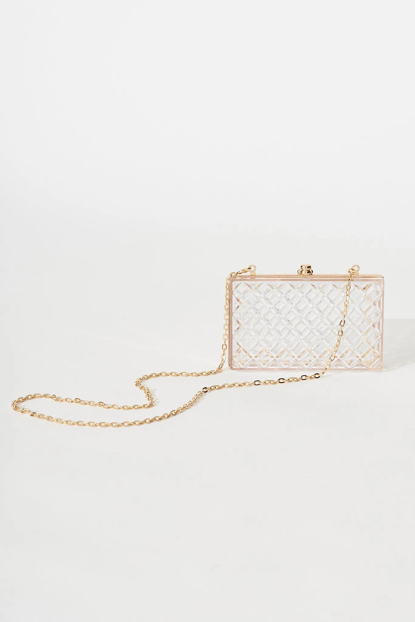 Gaia Clutch Bag In Clear Perspex sold by St Frock product image thumbnail 2