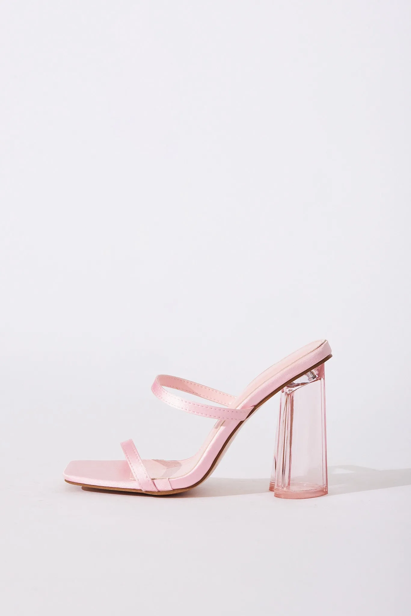 Bubble Heart Perspex Block Heels In Blush sold by St Frock product image thumbnail 5