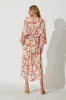 Francis Maxi Dress In Brown With Cream Floral Print sold by St Frock