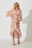 Francis Maxi Dress In Brown With Cream Floral Print sold by St Frock