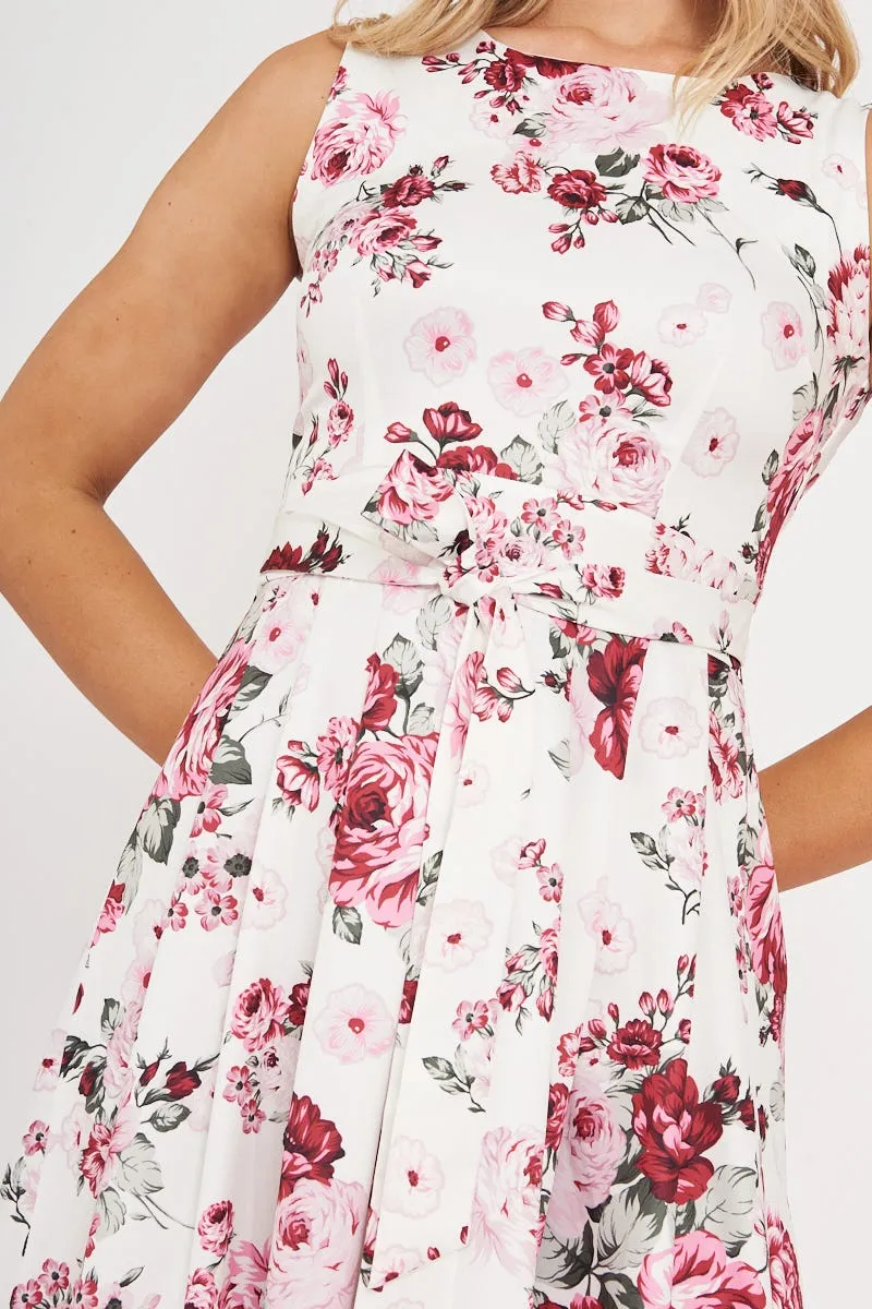 Jardin Dress In White And Pink Floral sold by St Frock product image thumbnail 5