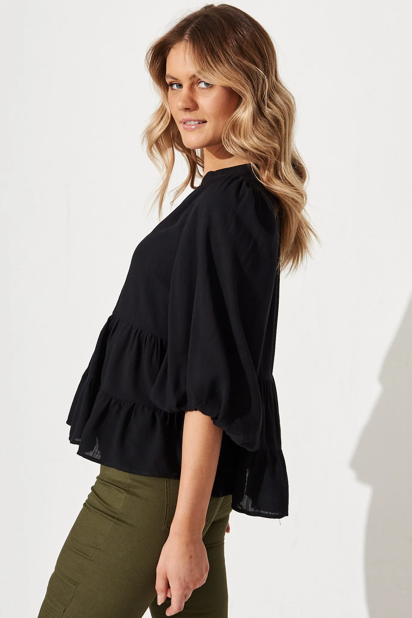 Talena Top In Black sold by St Frock product image thumbnail 3