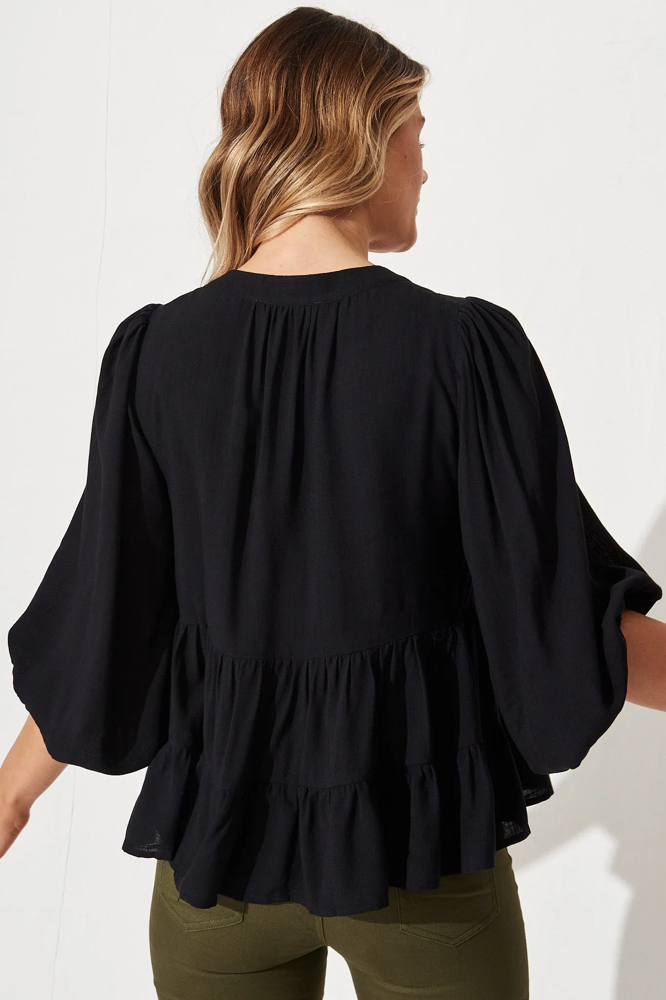 Talena Top In Black sold by St Frock product image thumbnail 4