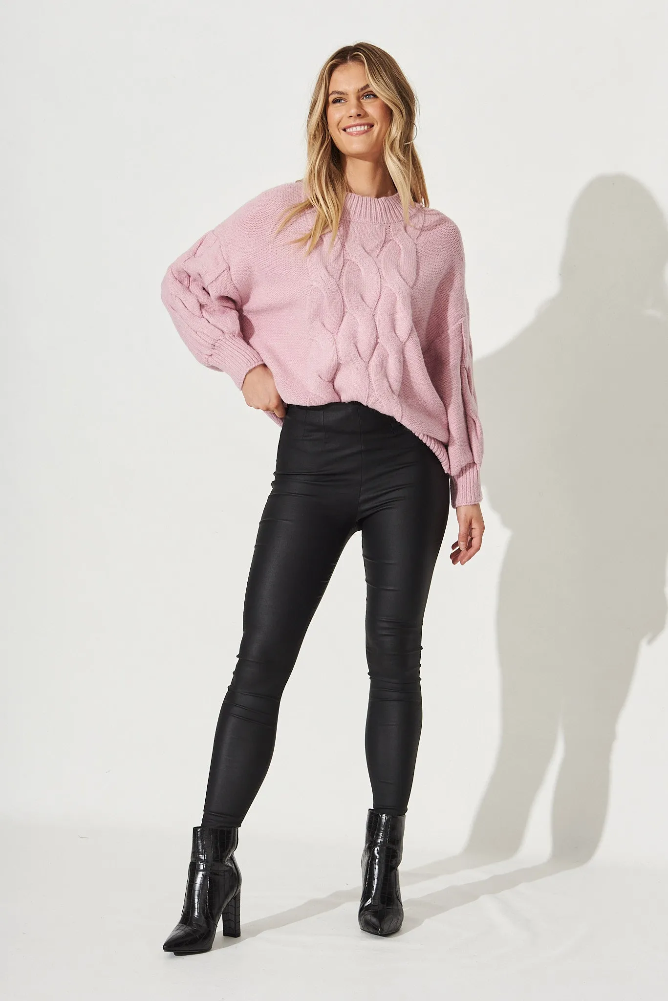 Sidney Cable Knit In Pink sold by St Frock product image thumbnail 2