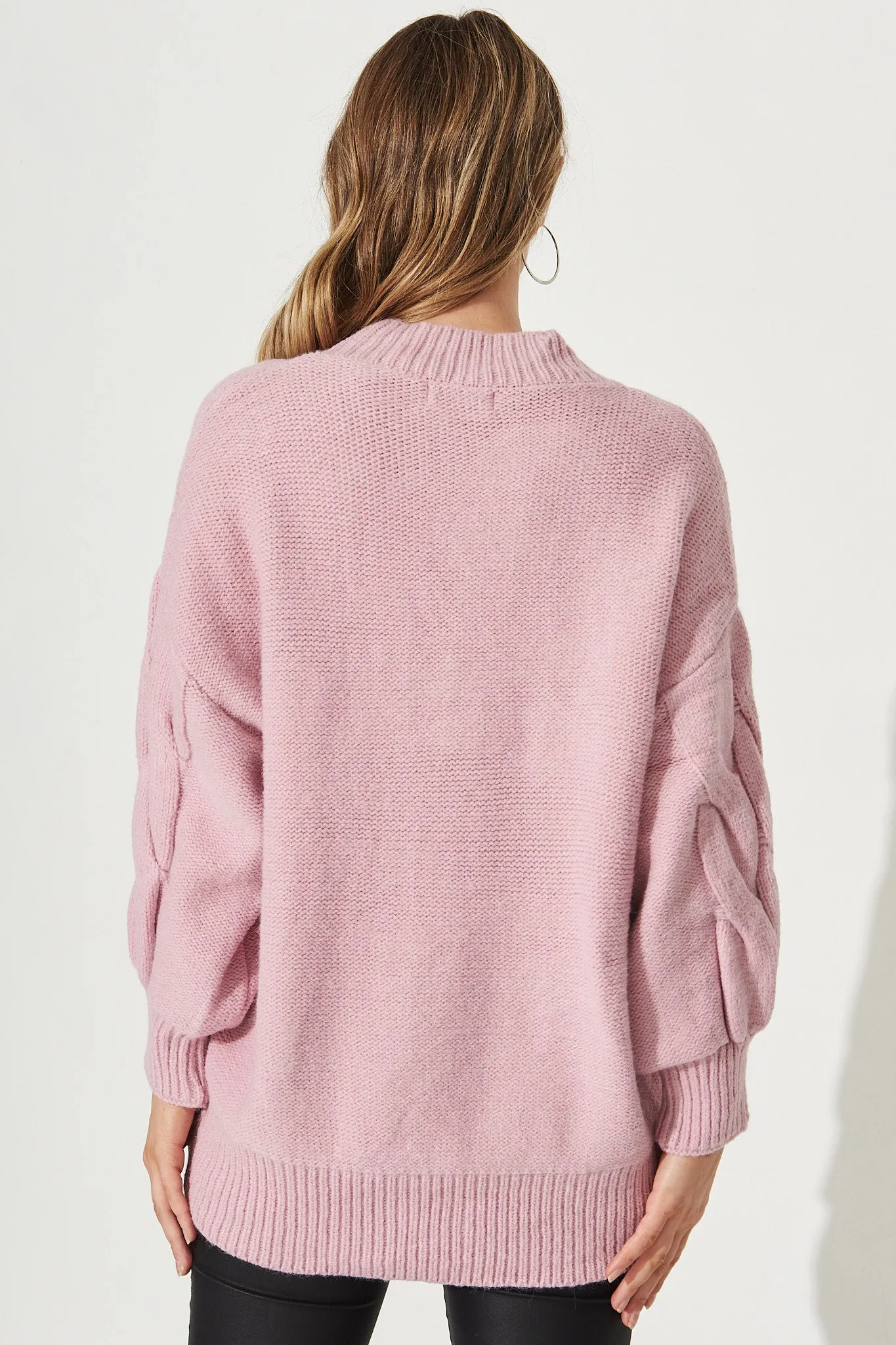 Sidney Cable Knit In Pink sold by St Frock product image thumbnail 4