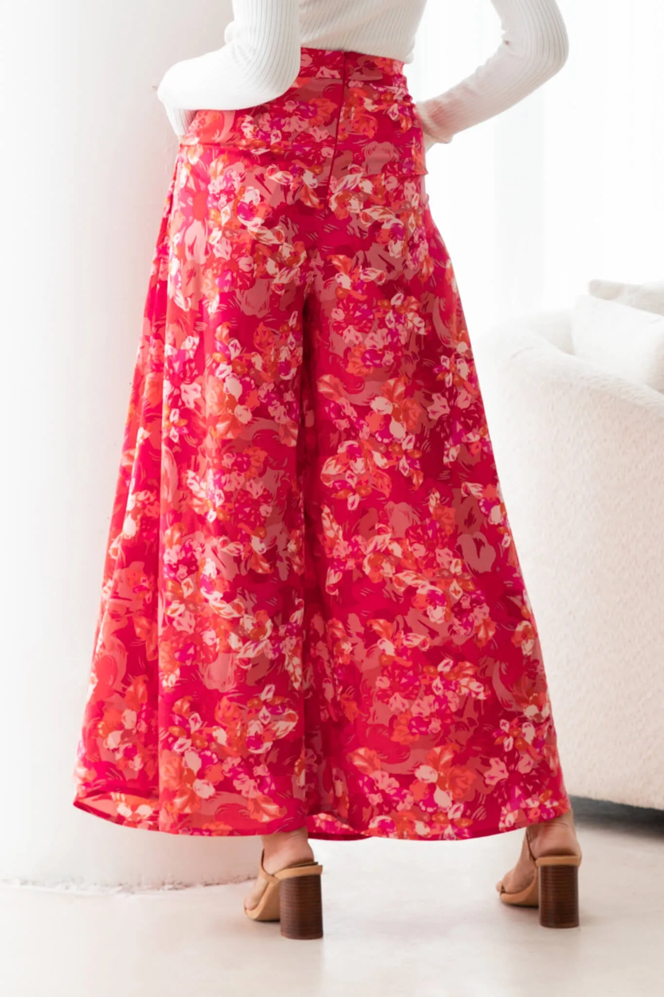 Carla Pant In Red Floral sold by St Frock product image thumbnail 3