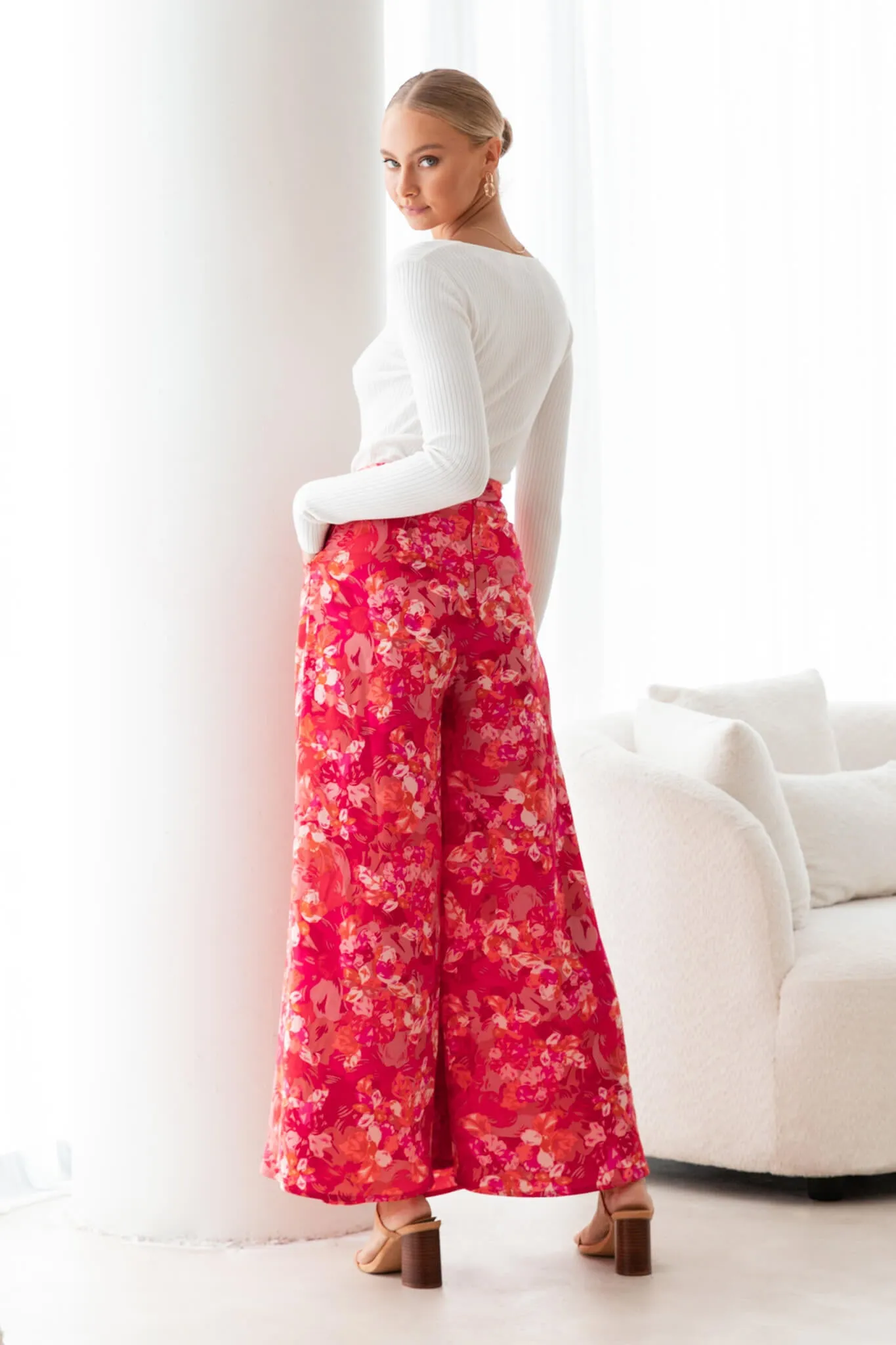 Carla Pant In Red Floral sold by St Frock product image thumbnail 2