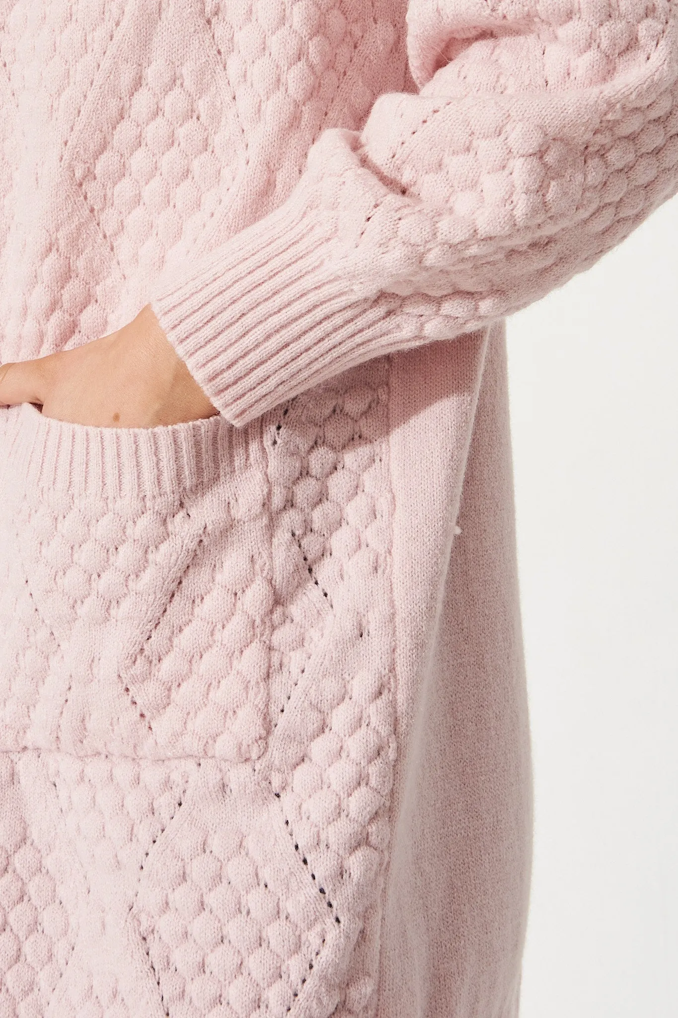 Eadie Knit Cardigan In Blush sold by St Frock product image thumbnail 5