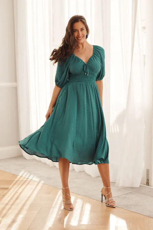 Darling Cove Midi Dress In Teal sold by St Frock