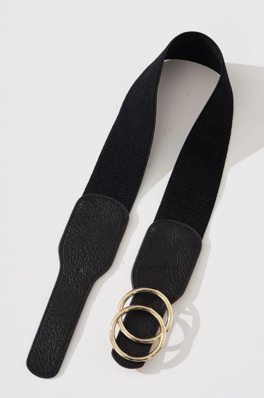 August + Delilah Clara Belt In Black Stretch sold by St Frock