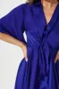 Helsinki Dress In Cobalt Blue Satin sold by St Frock