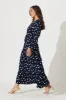 Johanna Maxi Dress In Navy With White Polka Dot sold by St Frock