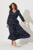 Johanna Maxi Dress In Navy With White Polka Dot sold by St Frock