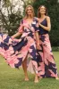 Lucia Pant In Navy With Blush Flower sold by St Frock