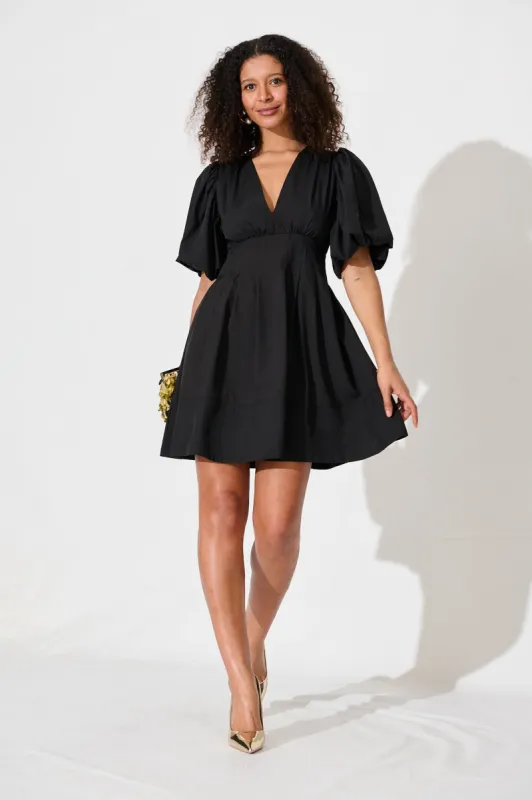 Daydream Dress In Black sold by St Frock