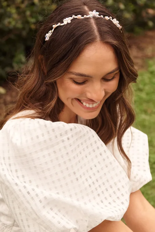 Esme Headband In Silver sold by St Frock