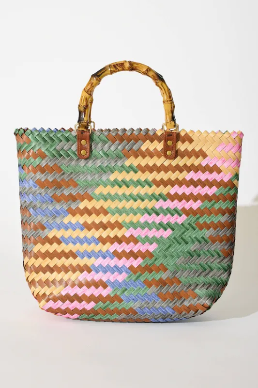 Fiesta Tote Bag In Multi Rattan sold by St Frock