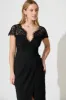 Stella Lace Dress In Black sold by St Frock