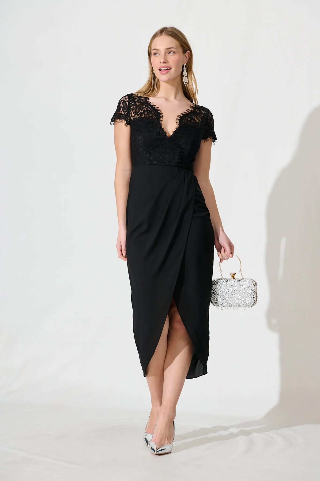 Stella Lace Dress In Black sold by St Frock product image thumbnail 5