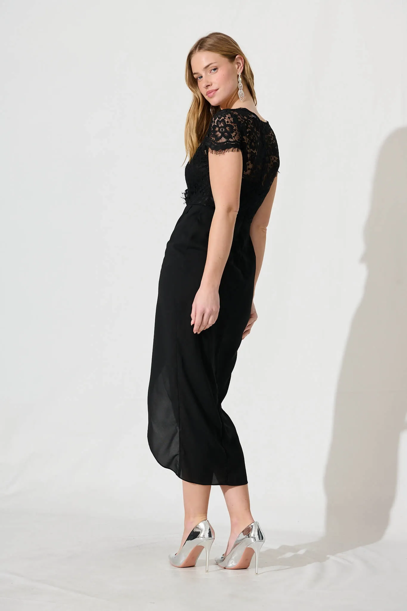 Stella Lace Dress In Black sold by St Frock product image thumbnail 4