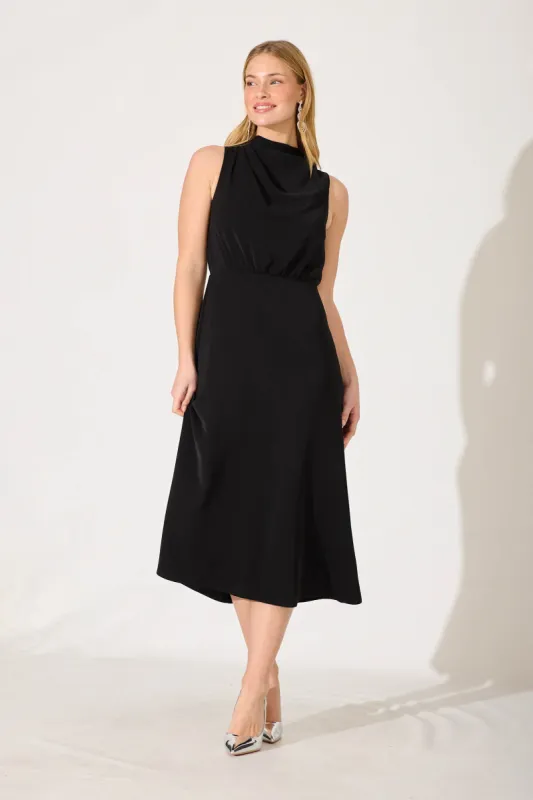 Evie Maxi Dress In Black sold by St Frock