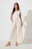 Morgan Pant In Oatmeal Linen Blend sold by St Frock