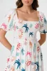 Mariam Midi Dress In White Print sold by St Frock