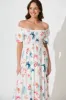 Mariam Midi Dress In White Print sold by St Frock