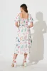 Mariam Midi Dress In White Print sold by St Frock