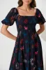 Mariam Midi Dress In Navy Print sold by St Frock