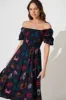 Mariam Midi Dress In Navy Print sold by St Frock