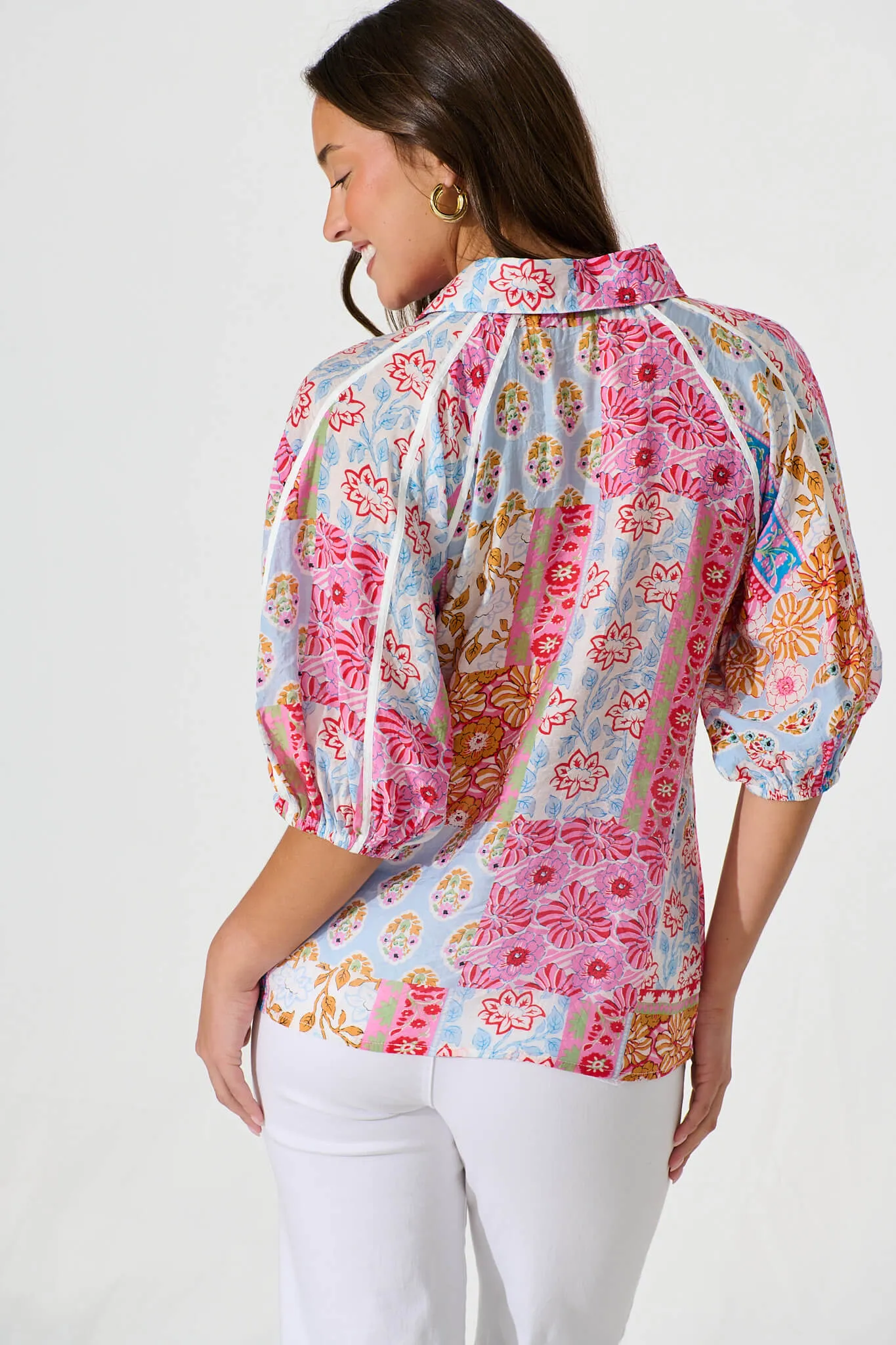 Sedgewick Shirt In Patchwork Multi sold by St Frock product image thumbnail 3