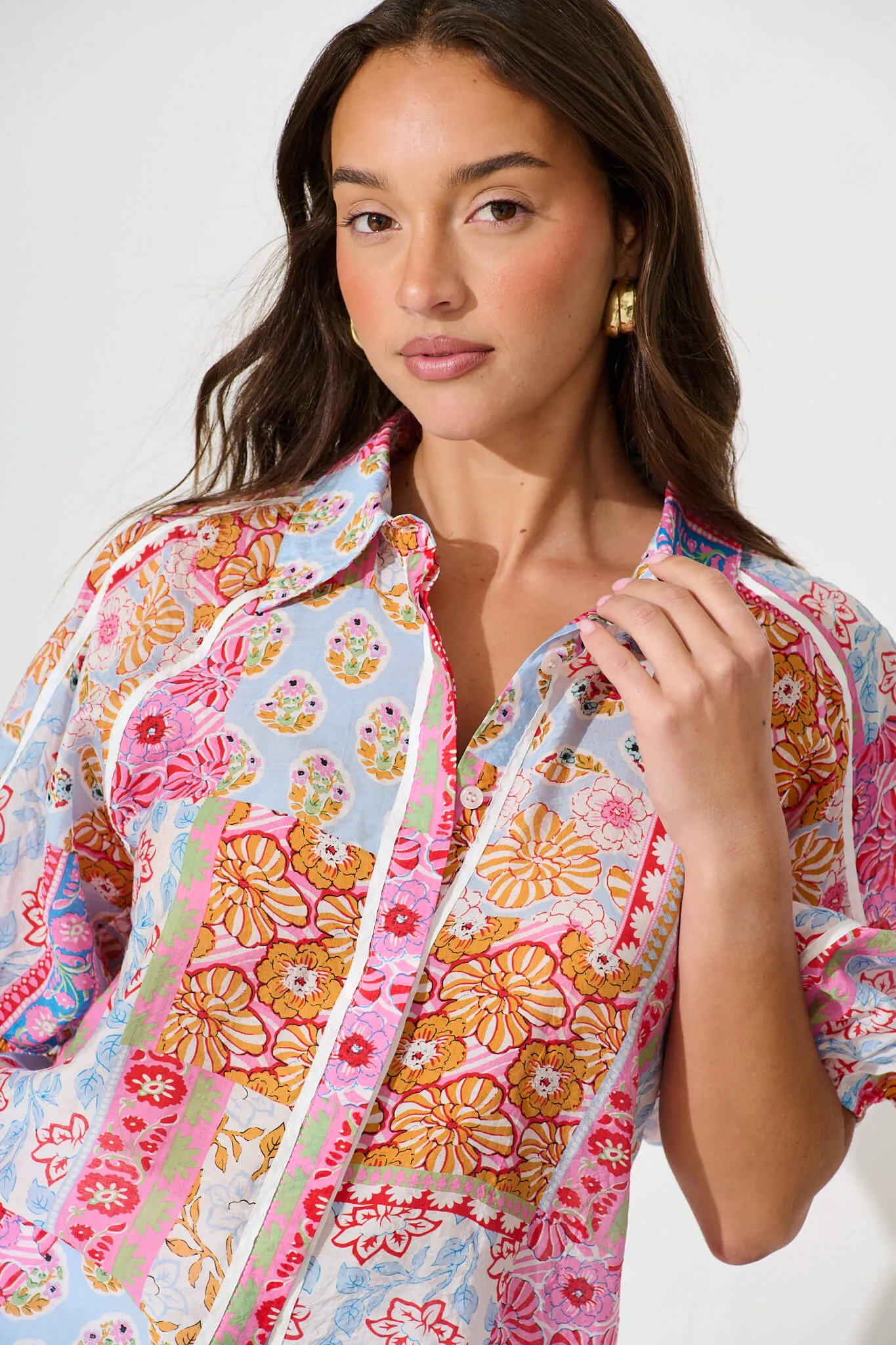 Sedgewick Shirt In Patchwork Multi sold by St Frock product image thumbnail 5