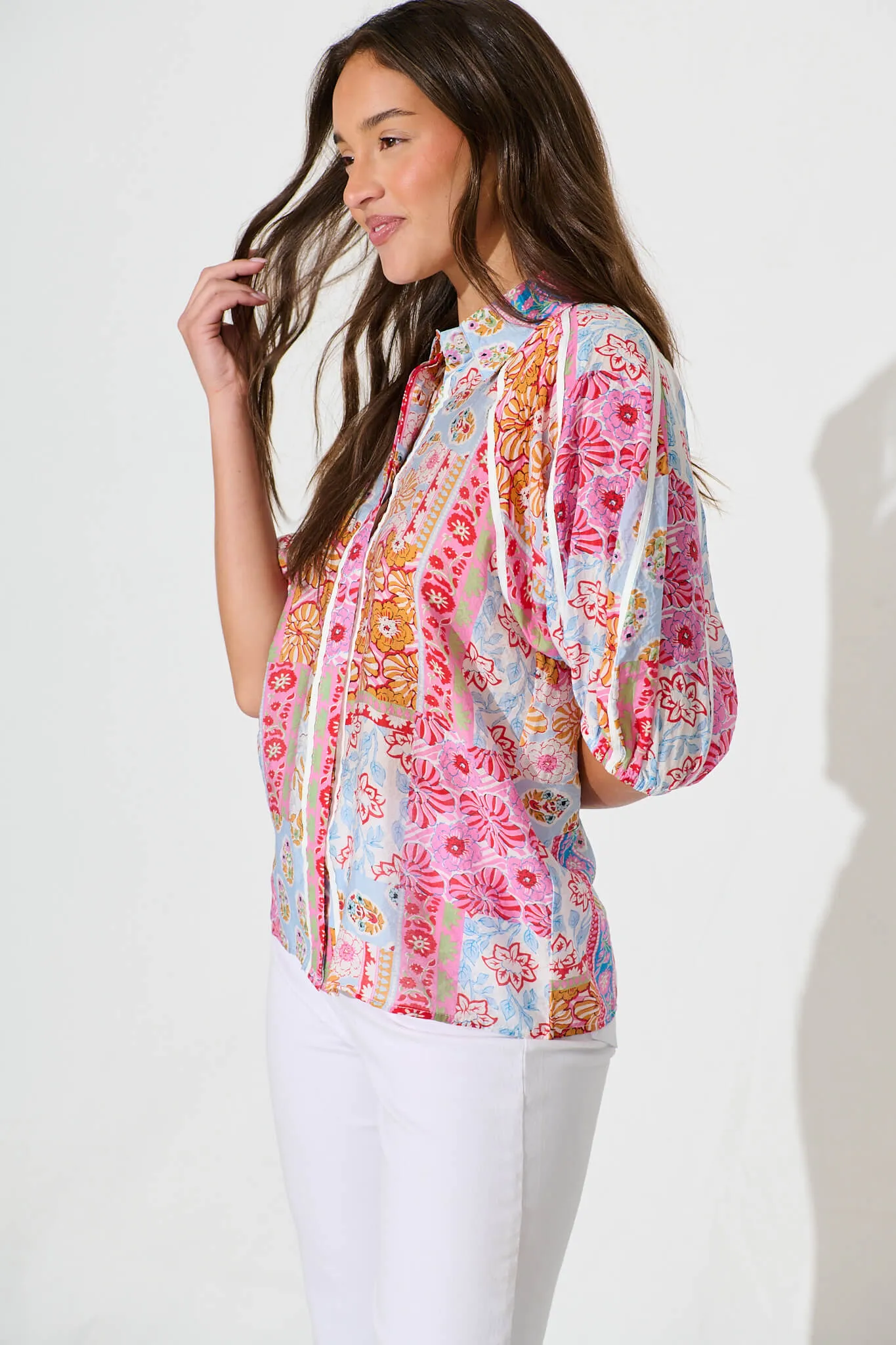 Sedgewick Shirt In Patchwork Multi sold by St Frock product image thumbnail 2