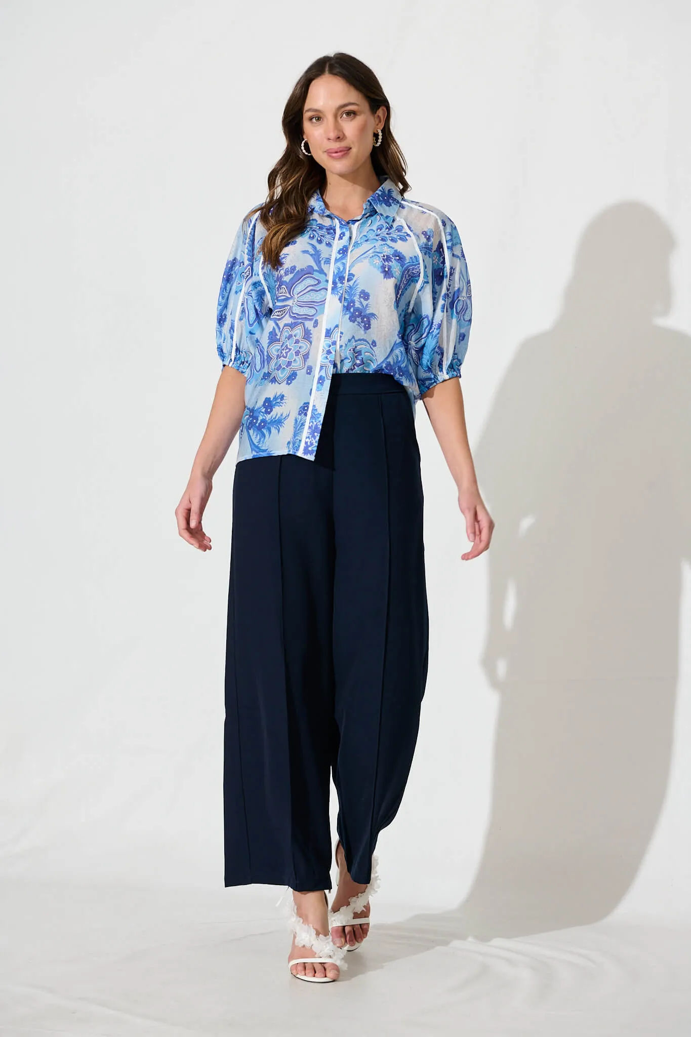 Sedgewick Shirt In Blue Paisley sold by St Frock product image thumbnail 4