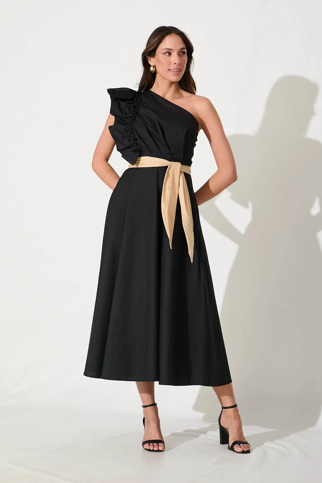 Irisa Maxi Dress in Black Cotton sold by St Frock product image thumbnail 5