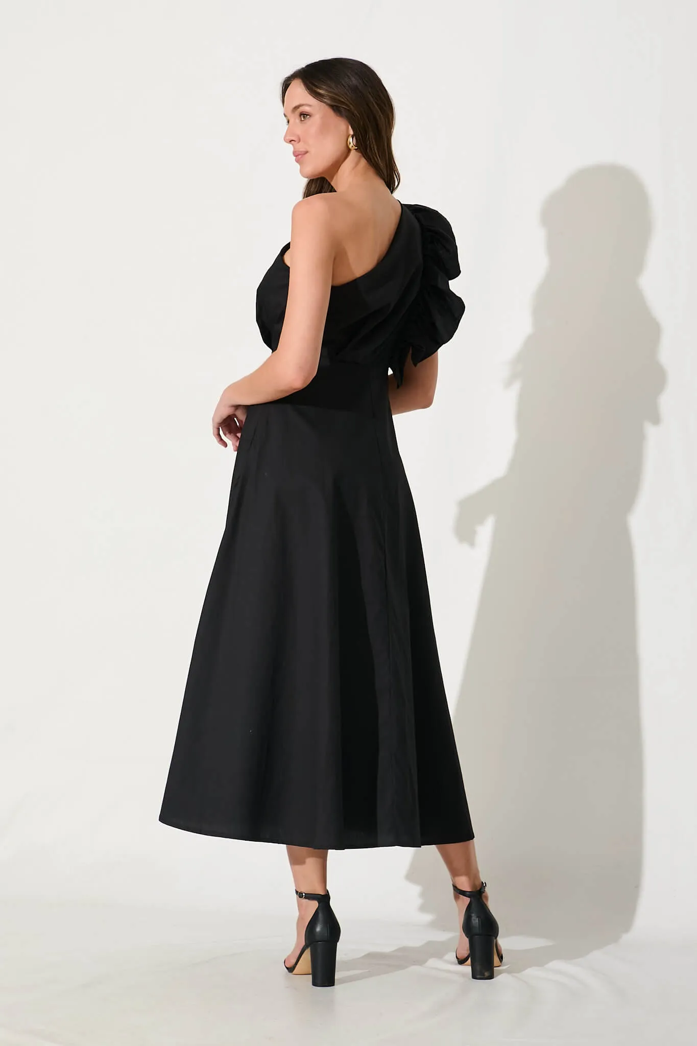 Irisa Maxi Dress in Black Cotton sold by St Frock product image thumbnail 4