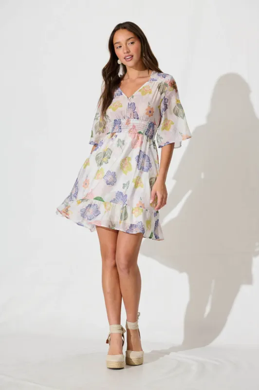 Amaya Dress In Multi Floral sold by St Frock