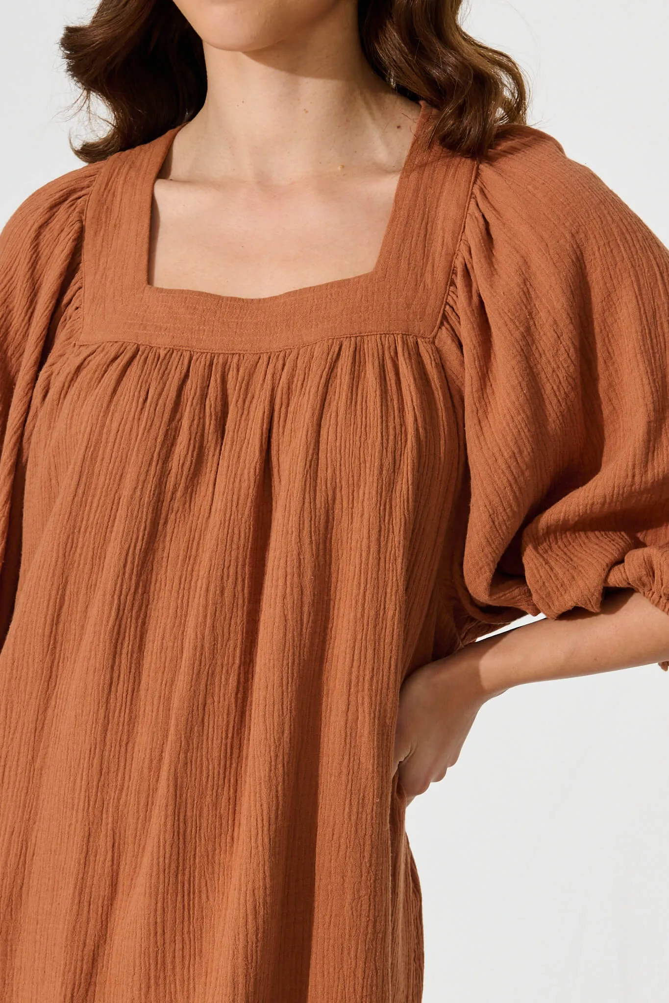 Bonneau Shift Dress In Chocolate sold by St Frock product image thumbnail 4