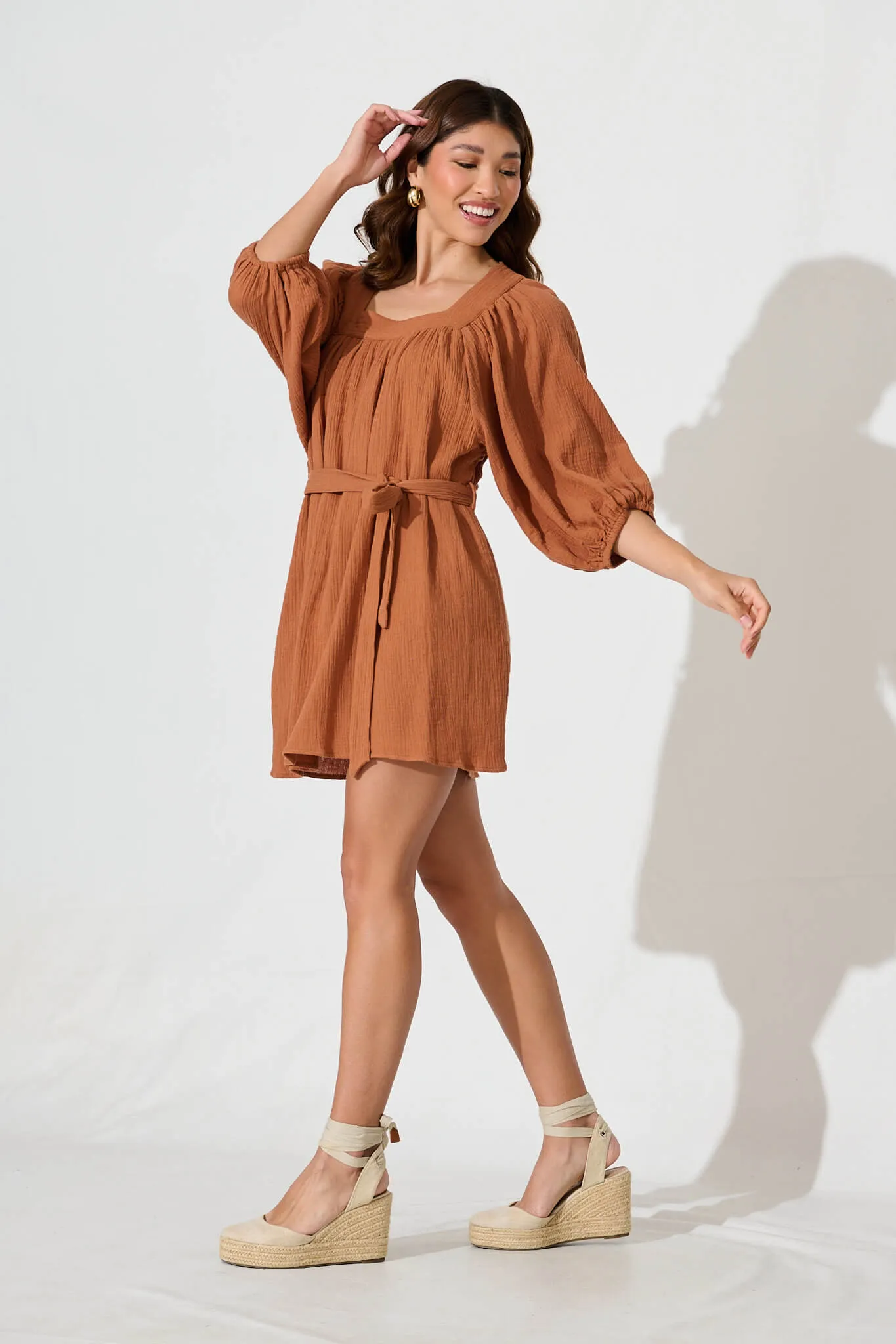 Bonneau Shift Dress In Chocolate sold by St Frock product image thumbnail 2