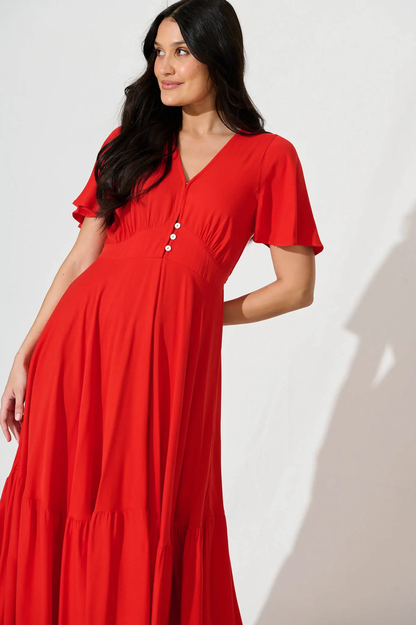 Nevada Maxi Dress in Red sold by St Frock product image thumbnail 2