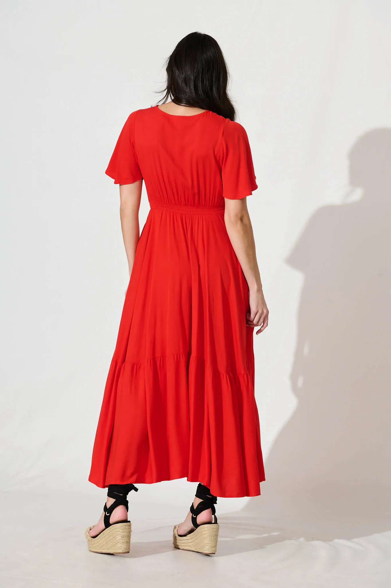 Nevada Maxi Dress in Red sold by St Frock product image thumbnail 4