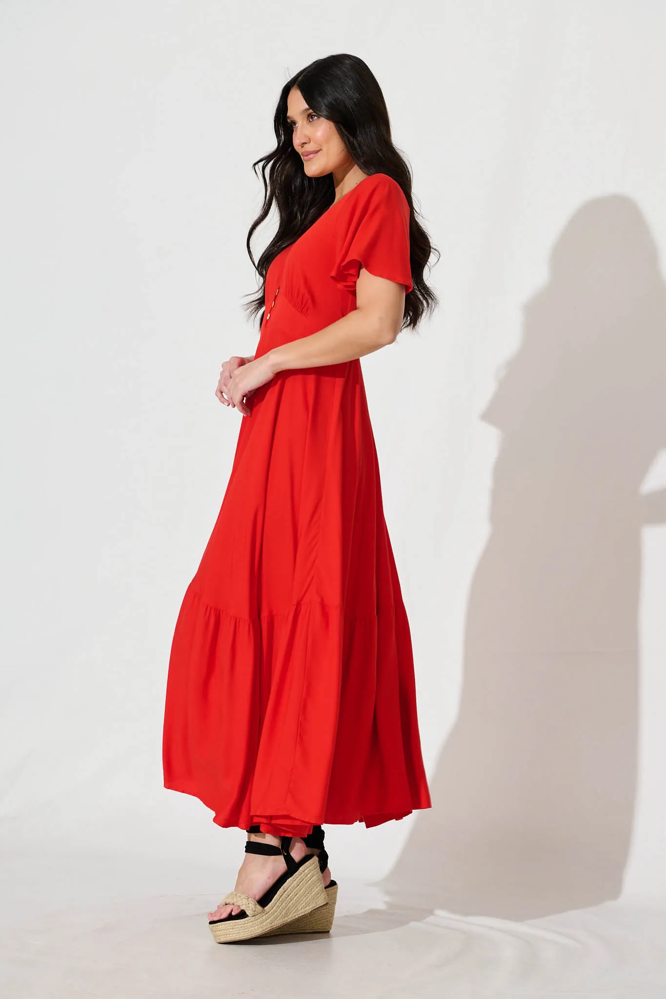 Nevada Maxi Dress in Red sold by St Frock product image thumbnail 3