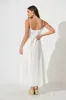 Quinley Maxi Sundress in White Linen Blend sold by St Frock