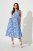Ryland Midi Dress in Blue Paisley Print sold by St Frock