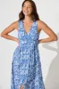 Ryland Midi Dress in Blue Paisley Print sold by St Frock
