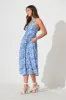 Ryland Midi Dress in Blue Paisley Print sold by St Frock