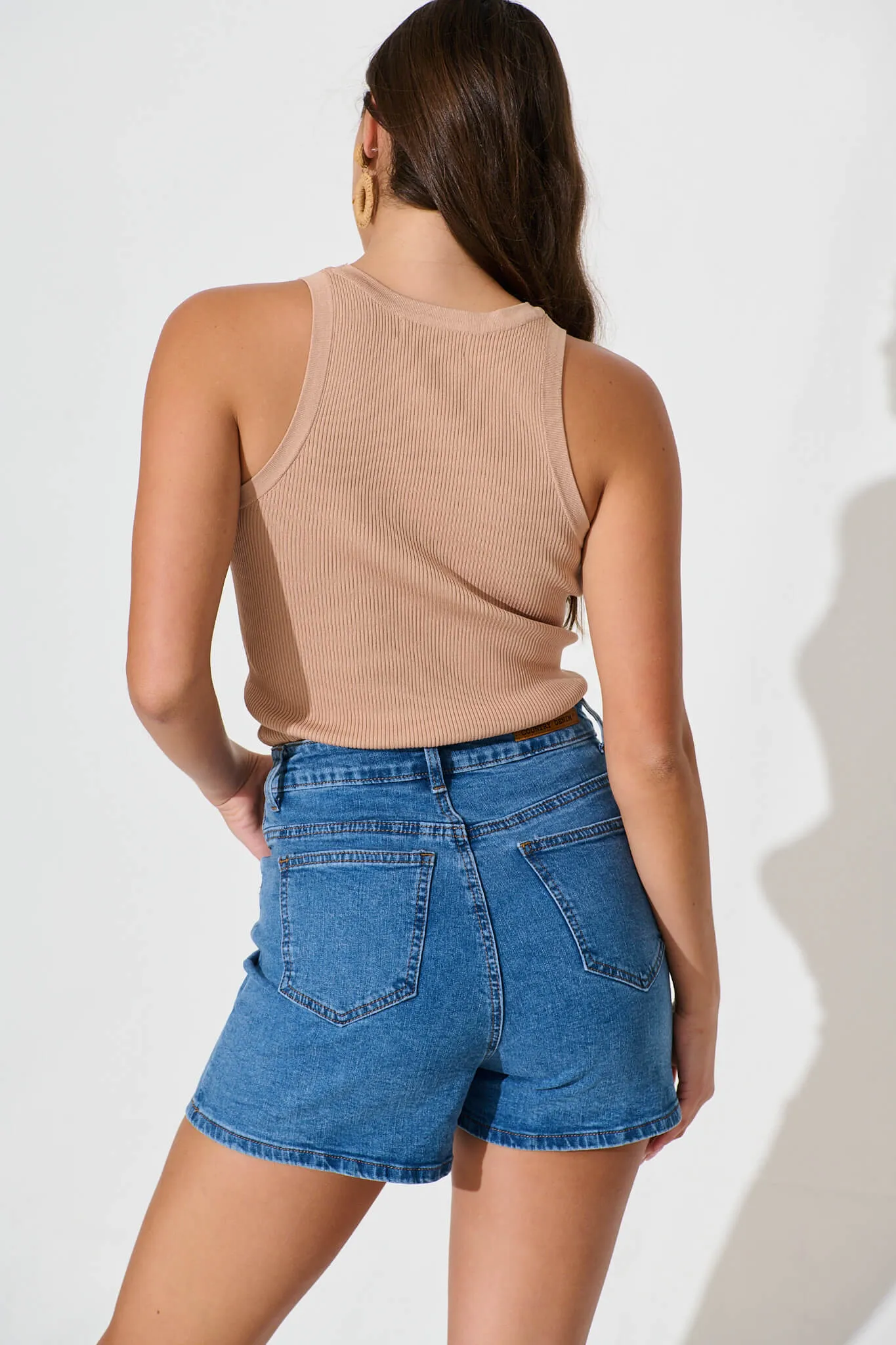 Hadleigh Short in Mid Blue Denim sold by St Frock product image thumbnail 3