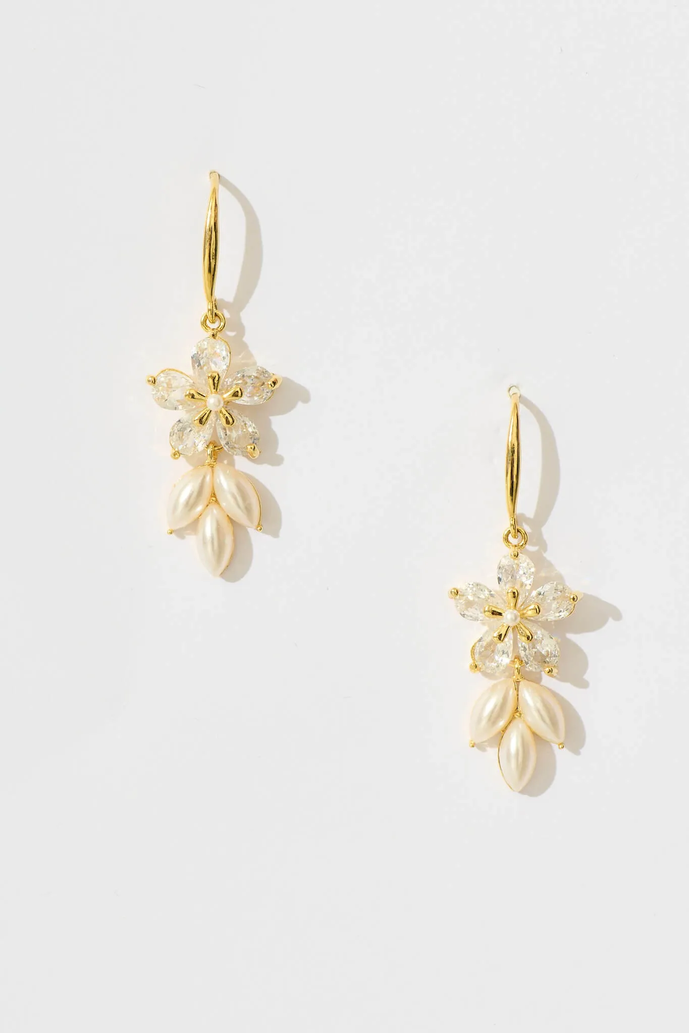 Emberly Drop Earrings in Gold sold by St Frock